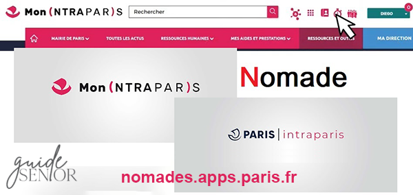 Mon intraparis nomade compte mail intranet de Paris - Senior Guide